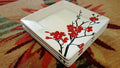 1 Set of 4 pcs-Indonesia Coventry Porcelain Fine Red Flower Plates