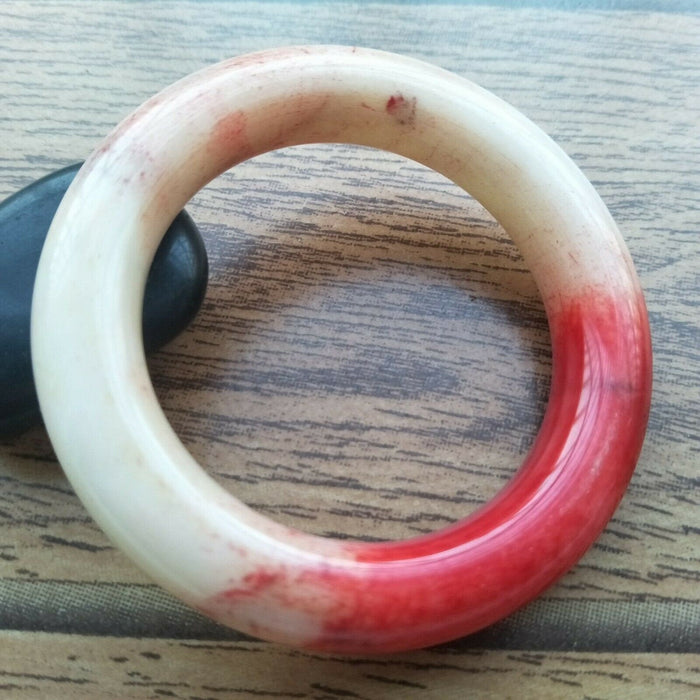 10% OFF- 49/50/51mm Certified Natural Red Jadeite Emerald A*Jade HandCarved Bangle A006