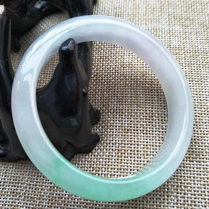 10% OFF- 54/55/56 mm Certified Natural 3 Color Jadeite Emerald A Jade HandCarved Bracelet Bangle Z211