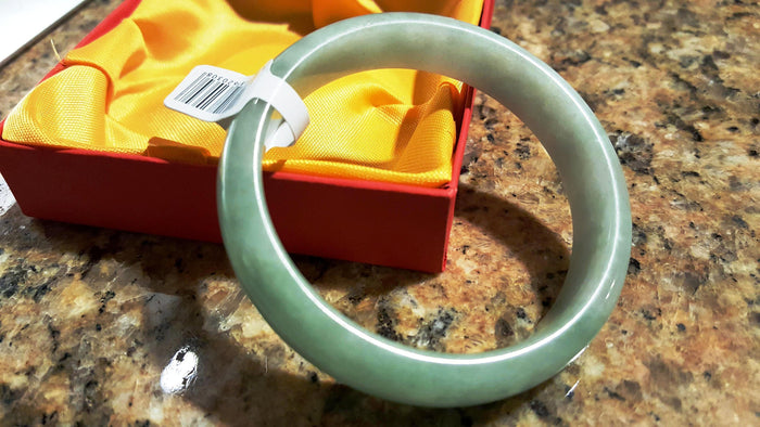 10% OFF- 54/55/56 mm Certified Natural Jadeite Emerald Jade Bangle《Grade A》A020