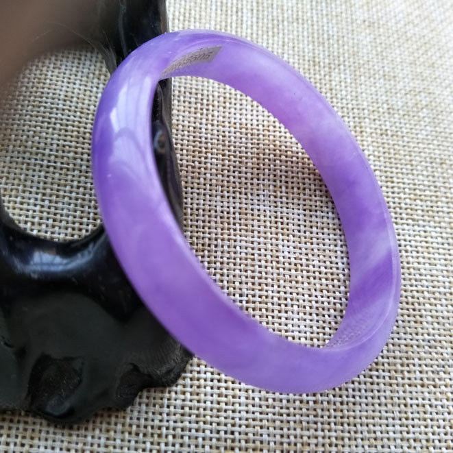 10% OFF- 54/55/56 mm Certified Natural Purple Jadeite Emerald A Jade HandCarved Bracelet Bangle WS60215504