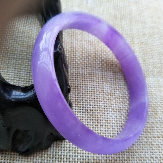 10% OFF- 54/55/56 mm Certified Natural Purple Jadeite Emerald A Jade HandCarved Bracelet Bangle WS60215504