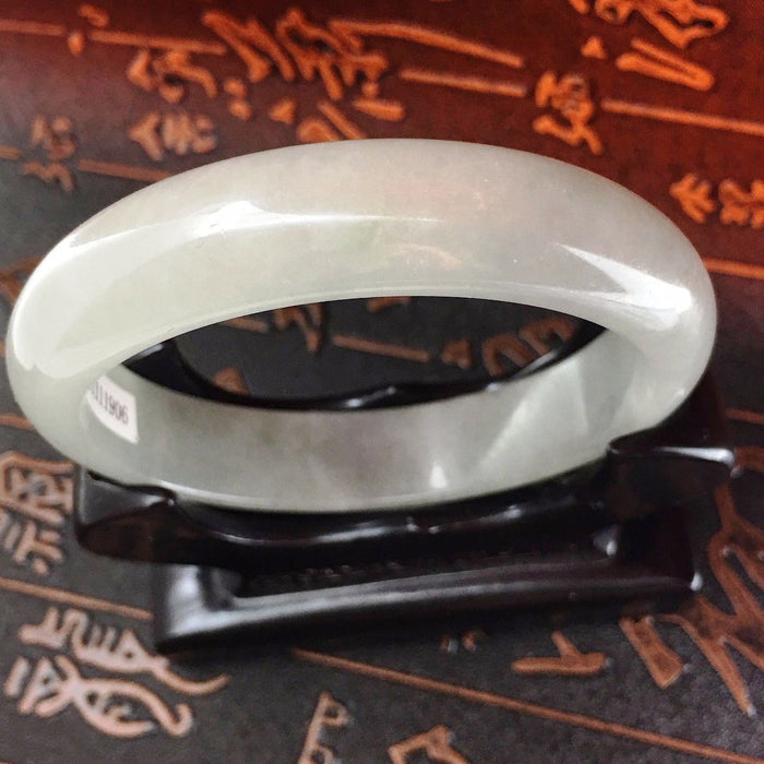 10% OFF- 55/56/57 mm Certified Natural Ice Jadeite Emerald A Jade HandCarved Bracelet Bangle 1906