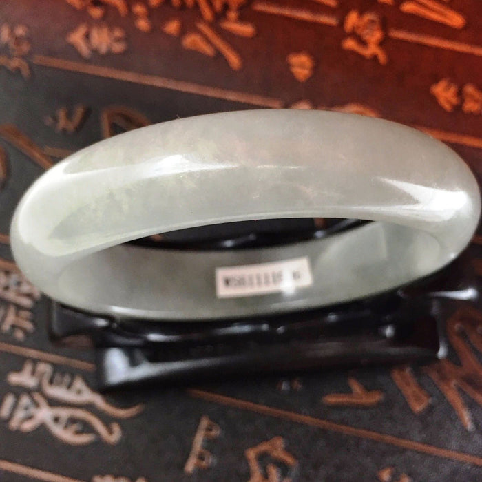 10% OFF- 55/56/57 mm Certified Natural Ice Jadeite Emerald A Jade HandCarved Bracelet Bangle 1906