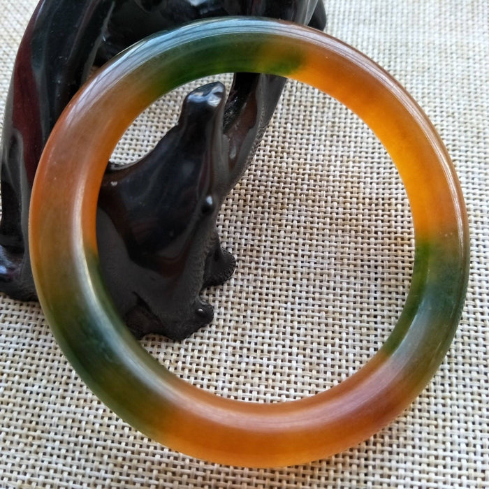 10% OFF- 55/56/57 mm Certified Natural Jadeite Emerald A Jade HandCarved Bracelet Bangle A4199