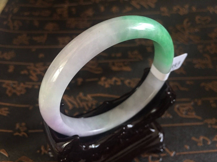 10% OFF- 55/56/57 mm Certified Natural Jadeite Emerald Jade Bangle《Grade A》A883