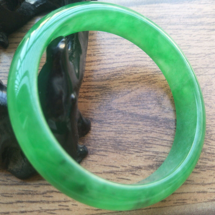 10% OFF- 55/56/57mm Certified Natural Jadeite Emerald A Jade Bangle Z663