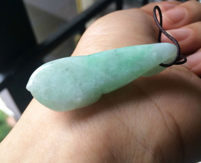 10% OFF on Sale- Certified Natural Icy Green Jadeite Emerald Jade Orchid Pendant "Grade A"