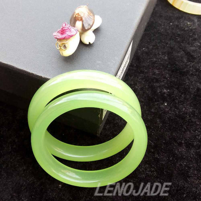 10% OFF on Sales) 60-61 mm Certified Natural Emerald Xiu Jade Bracelet Bangle《Grade A》