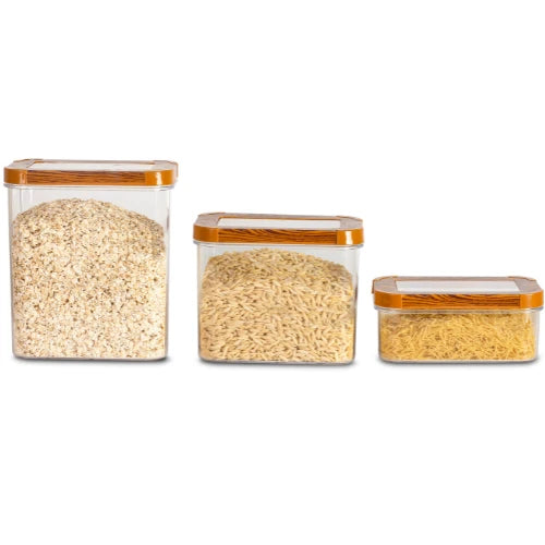 Airtight Storage Box 3 3-Piece Acrylic Primostore close-up detail