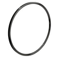The Alienation Mite TCS Rim, a black circular bicycle rim made from 6069 T6 aluminium, is isolated on a white background.