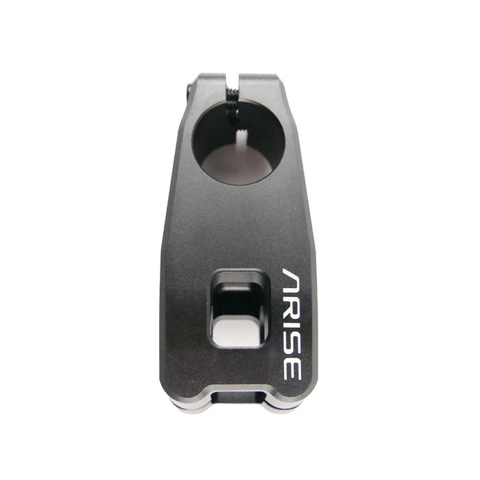 The Arise Neon Pro black top load stem has a circular 22.2mm clamp and a rectangular top cutout, carefully crafted from CNC machined 6061-T6 alloy.