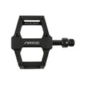 Close-up of an Arise Xenon Mini Pedal in black, made from CNC alloy. Its platform design ensures a super lightweight build and smooth rotation via sealed bearings, with "90.5 x 92 - SEALED" elegantly shown on the top bar.