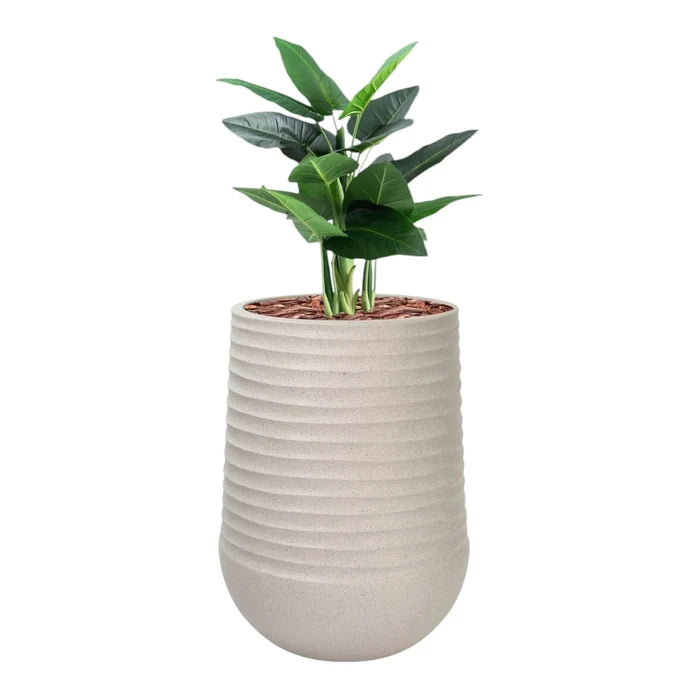 Artemis Planter L 53x69.5 Beige with Calla Lily 90cm