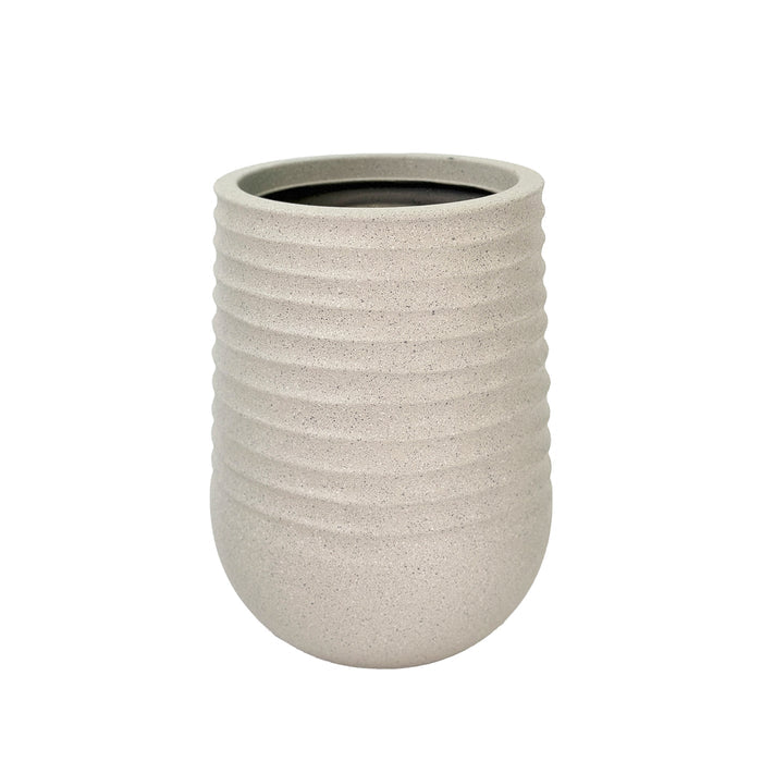 Artimis 53cm Terrazzo Planter Beige. Light weight pot