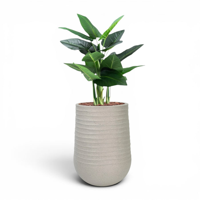 Artimis Planter M Beige With Calla Lily 90cm