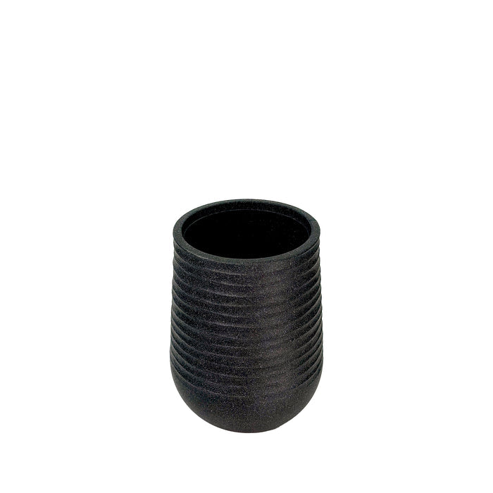 Artimis Mediterranean Beige Pot 28x37cm Terrazzo style, small size, eco-friendly & weatherproof. Lightweight, Front view.
