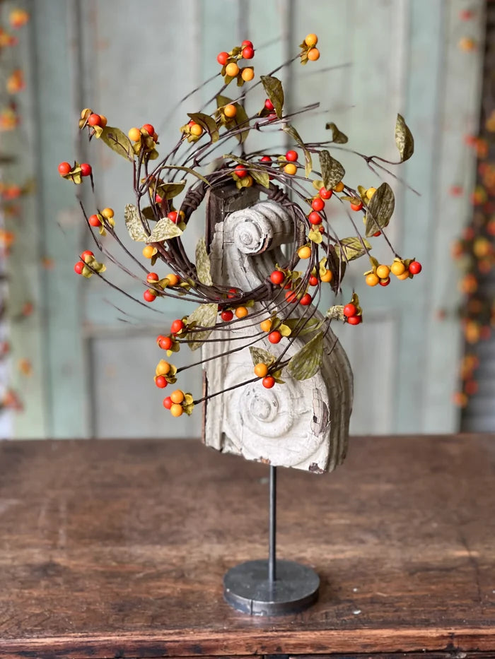 Bittersweet + Leaves Candle Ring