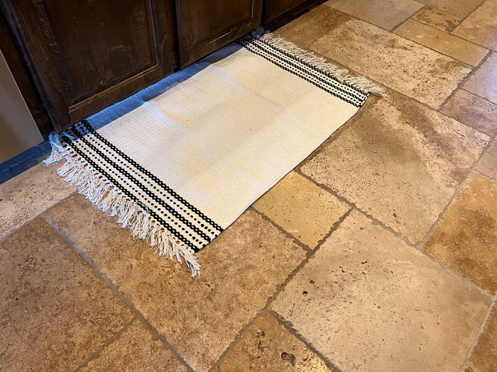 Black & Natural Stripe Rug