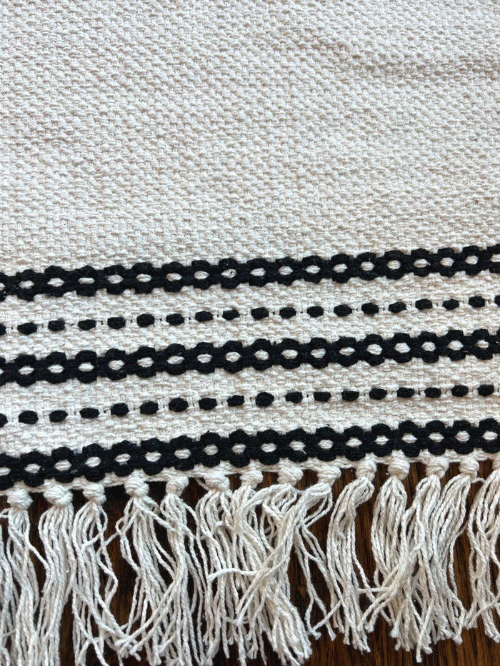 Black & Natural Stripe Rug