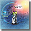 Blue Tahoe Cocktail Recipe Picture on Stretched Canvas, Wall Art Decor, Ready to Hang!