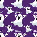 Boo! Allover - Purple Cotton Fabric