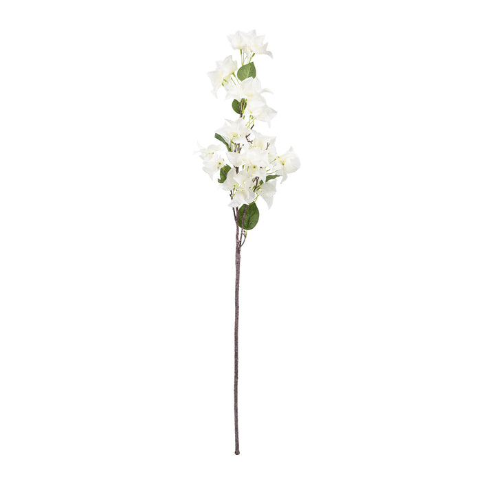 Bougainvillea 103cm White Silk Flower Stem