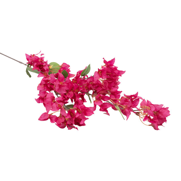 Bougainvillea Pink Silk Flower Stem - 115cm. Lying down view. Buy from Plant Couture.