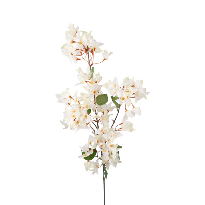 Bougainvillea White Silk Flower Stem - 115cm