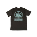 BSD We Here Forever Tee with "BSD Worldwide" text, a globe graphic, and "We Here Forever // Since Ninety One" written below, printed on the back—never gonna fade away.