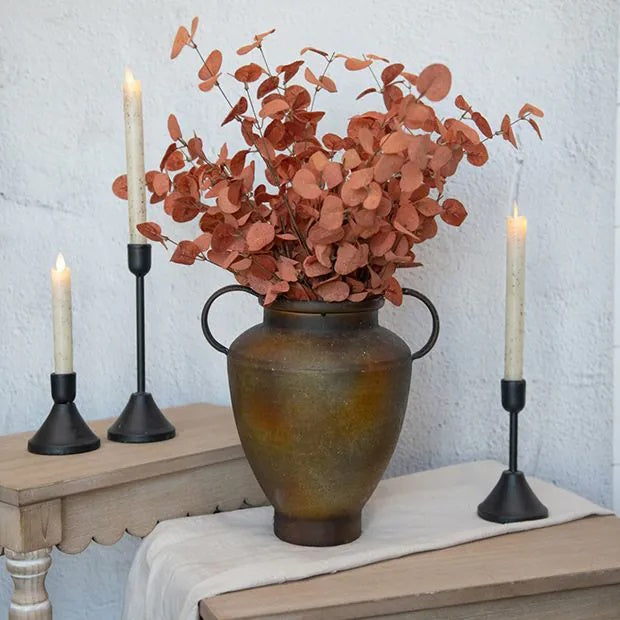 Burnt Orange Penny Leaf Spray
