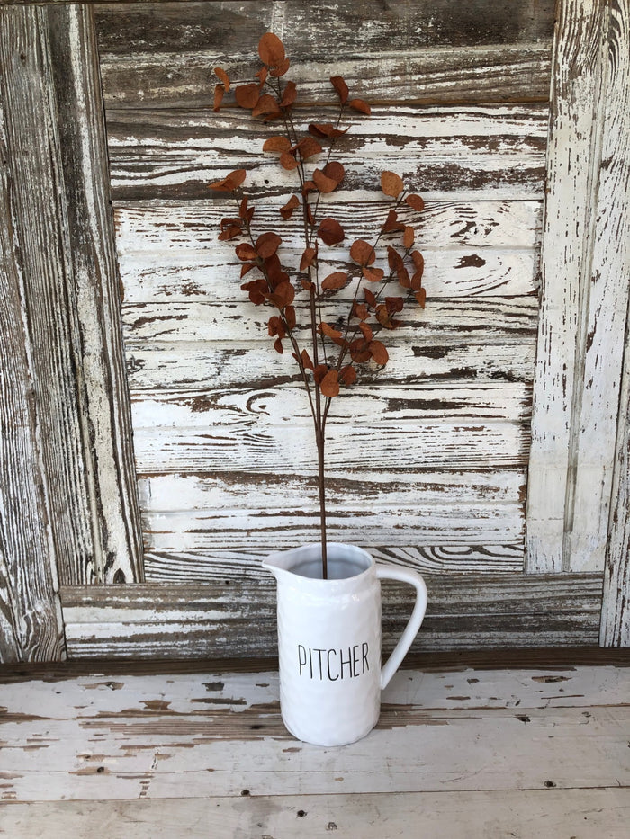 Burnt Orange Penny Leaf Spray