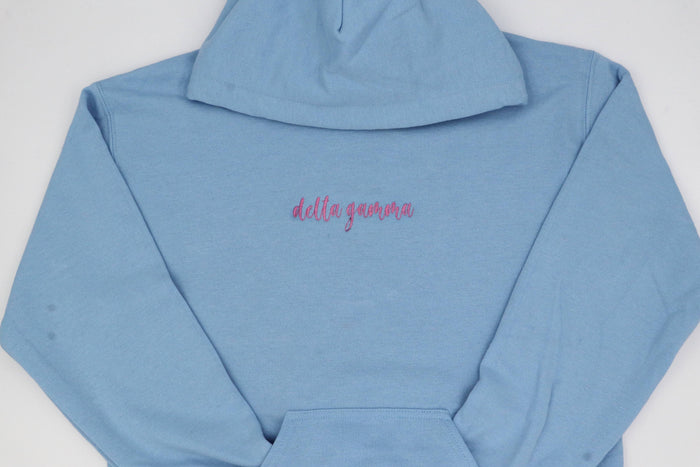 Delta Gamma Script Hoodie