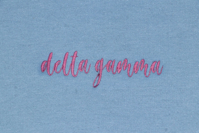 Delta Gamma Script Hoodie
