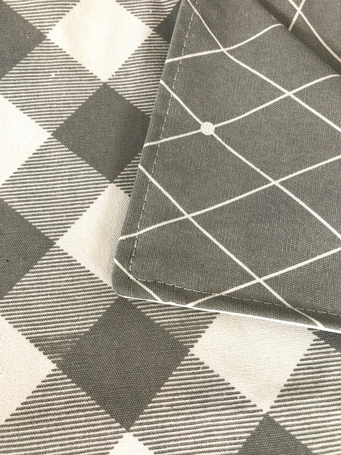Double Sided Plaid & Crisscross Table Runner