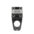 The Eclat 1023 Stem (22.2mm Clamp) is a limited edition BMX stem in black and silver, CNC machined for precision and durability, featuring four hex bolts and engraved text on the faceplate, photographed against a white background.