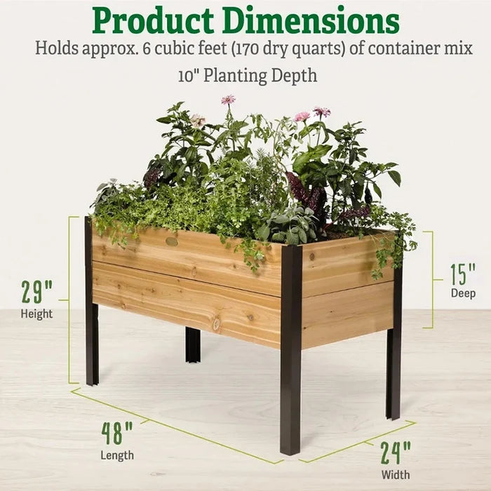 Elevated Cedar Planter Box 2x4