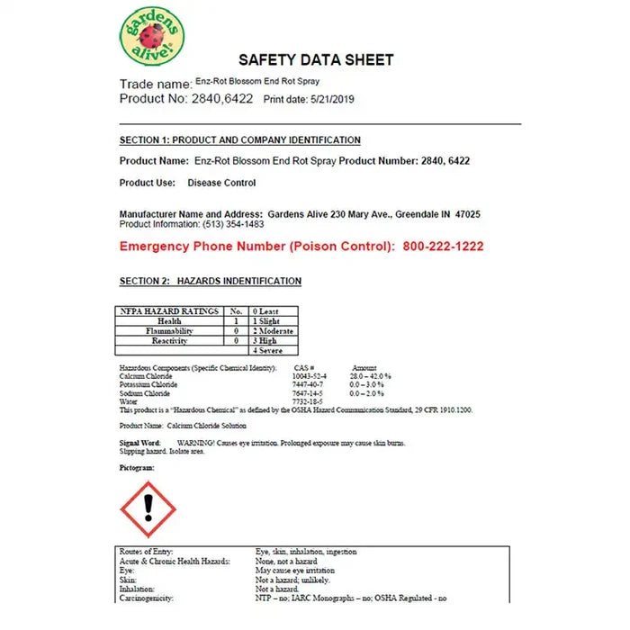 Enz-Rot™ Blossom-End Rot Concentrate Spray