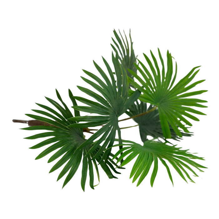 Filler Rhapisgracilis Real Touch x6 Bush - 55cm. Close up top view of the artificial plant. Available from Plant Couture.