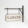Flowers Tin Hanger Sign