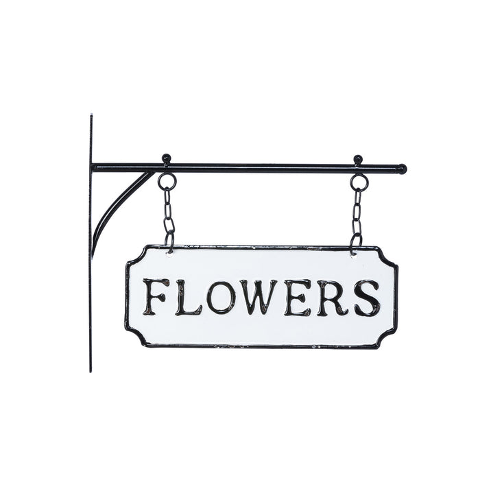Flowers Tin Hanger Sign