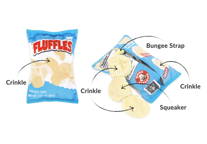 Fluffles Chips Dog Toy