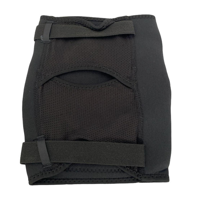 FP Knee Street Protector Pads (Single) with adjustable straps and an opening for the kneecap, designed for added support and compression, ideal for joint pains prevention.