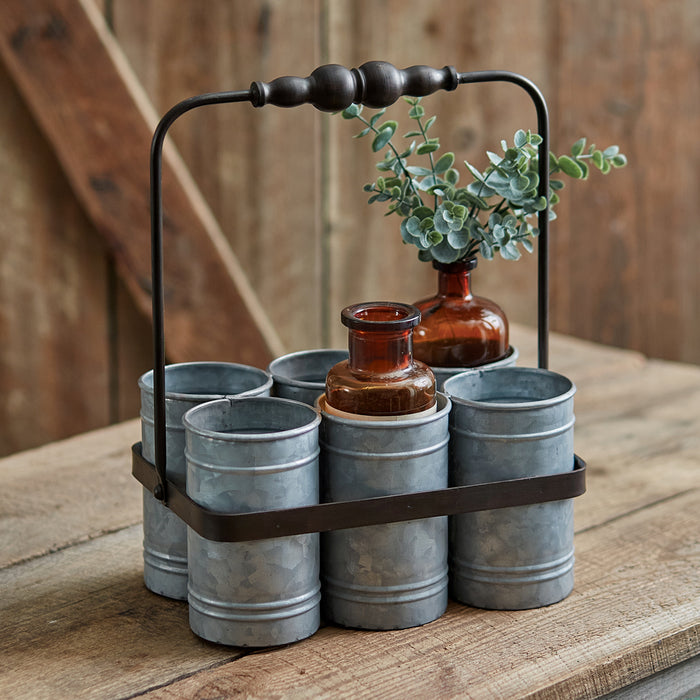 Galvanized Cup Caddy