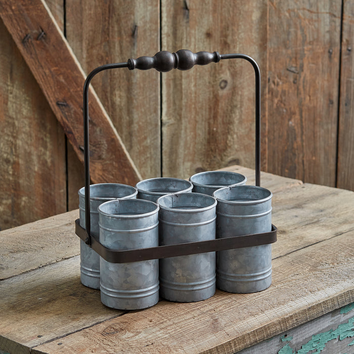 Galvanized Cup Caddy