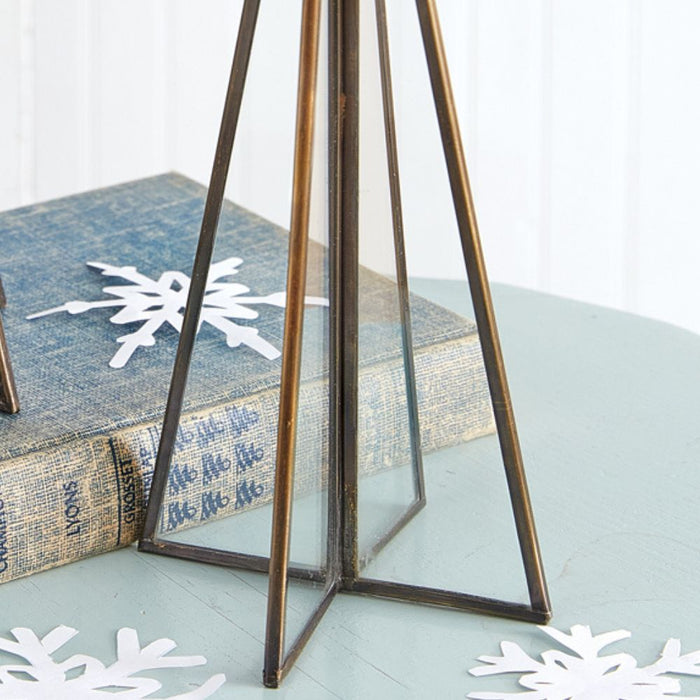 Glass Panel Tabletop Trees