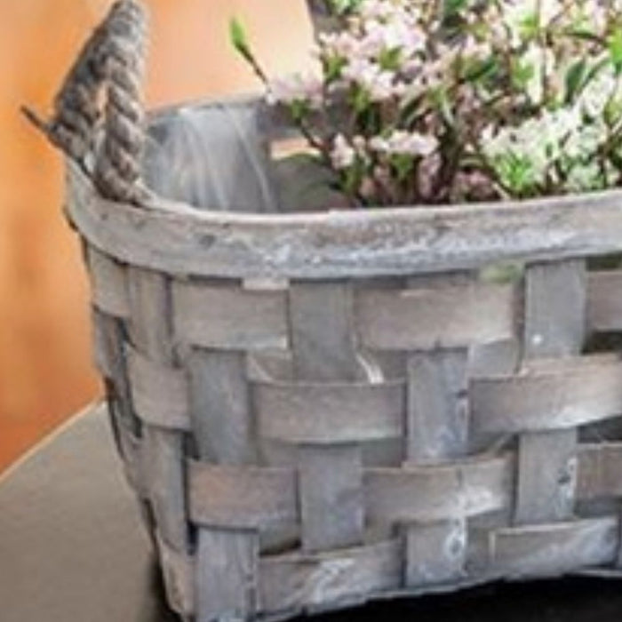 Gray Open Weave Baskets
