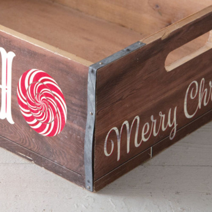 Ho Ho Ho Holiday Wood Crate