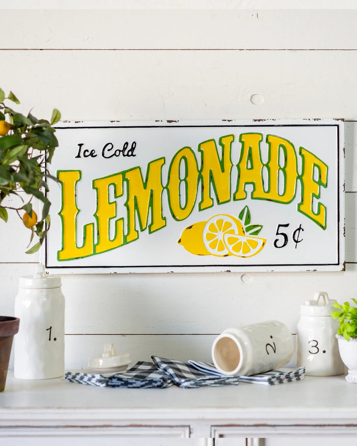 Ice Cold Lemonade Sign