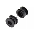 A pair of black Ikon 20-10mm Fork Adapters against a white background.